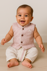 Pastel Pink Royal Dhoti Set